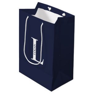 Personalised Monogram and Name Medium Gift Bag