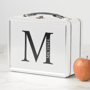 Personalised Monogram and Name Metal Lunch Box