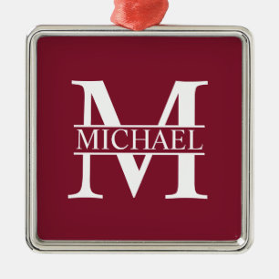 Personalised Monogram and Name Metal Tree Decoration