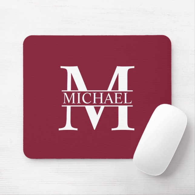 Personalised Monogram and Name Mouse Mat (With Mouse)