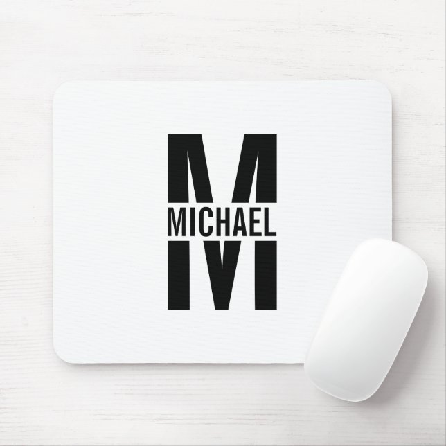 Personalised Monogram and Name Mouse Pad (With Mouse)