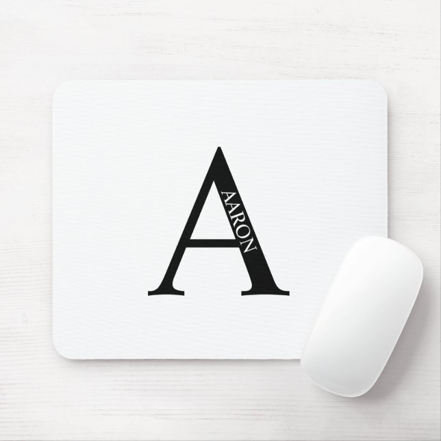 Personalised Monogram and Name Mouse Pad (With Mouse)