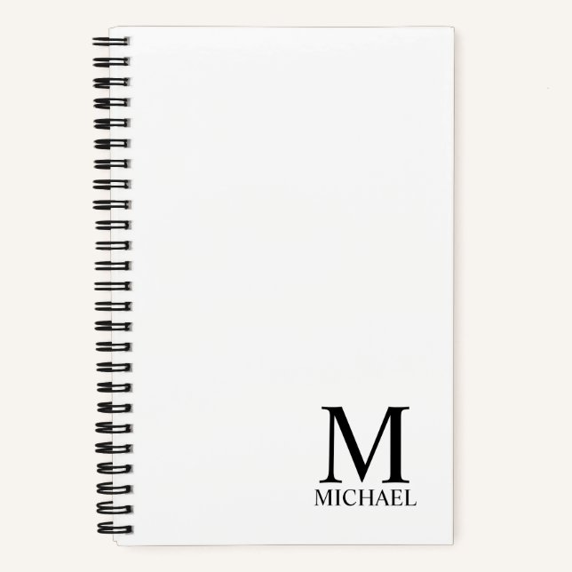 Personalised Monogram and Name Notebook (Front)