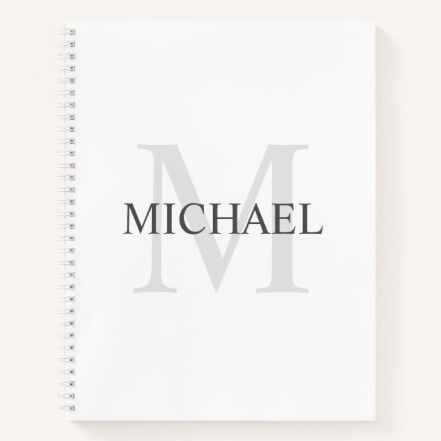 Personalised Monogram and Name Notebook (Front)