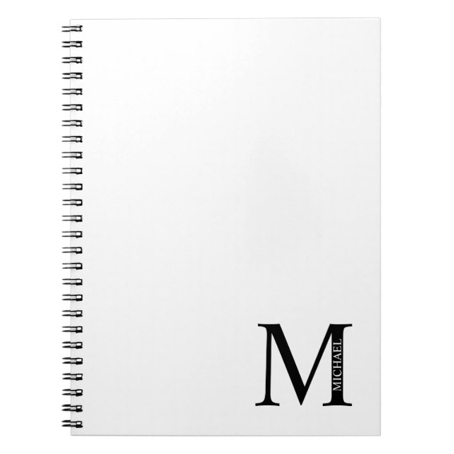 Personalised Monogram and Name Notebook (Front)