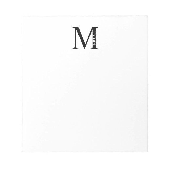 Personalised Monogram and Name Notepad (Front)