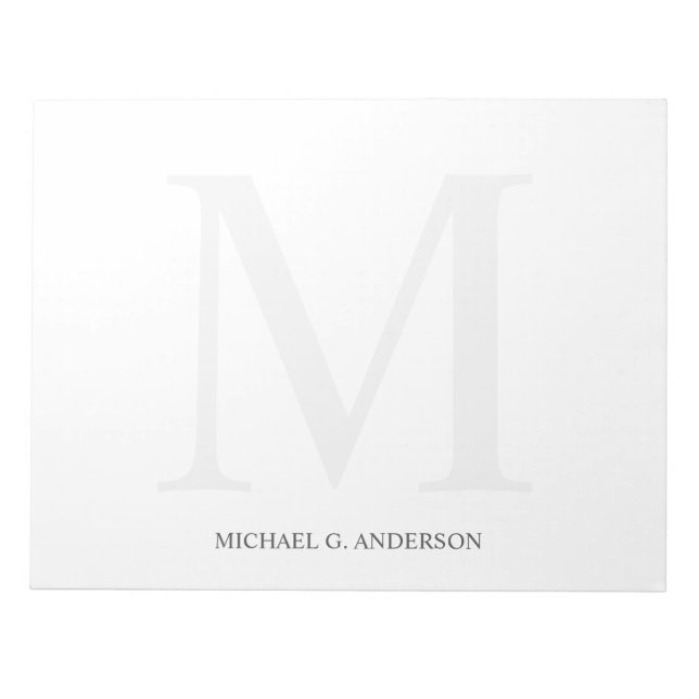 Personalised Monogram and Name Notepad (Front)