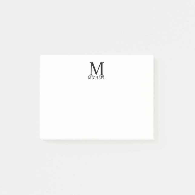 Personalised Monogram and Name Notepad (Front)