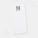 Personalised Monogram and Name Notepad<br><div class="desc">Personalised Monogram and Name Gift
features personalised monogram and name in black classic serif font style on white background.

Perfect as holiday gift,  father's day gift and gift for any special occasions.</div>