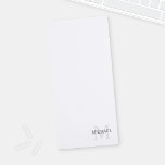 Personalised Monogram and Name Notepad<br><div class="desc">Personalised Monogram and Name Notepad
features personalised name in grey and monogram in light grey as background,  in classic serif font style,  on white background.</div>