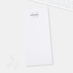 Personalised Monogram and Name Notepad<br><div class="desc">Personalised Monogram and Name Notepad
features personalised name in grey and monogram in light grey as background,  in classic serif font style,  on white background.</div>
