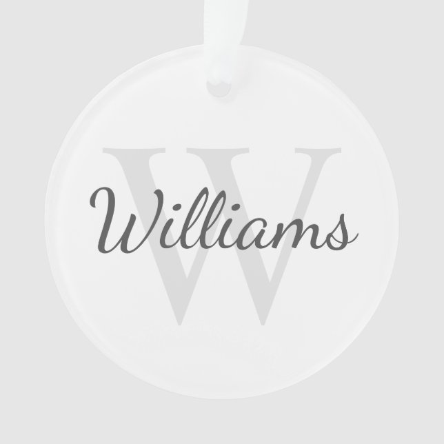 Personalised Monogram and Name Ornament (Front)