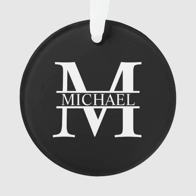 Personalised Monogram and Name Ornament (Front)