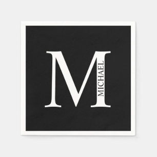 Personalised Monogram and Name Paper Napkins