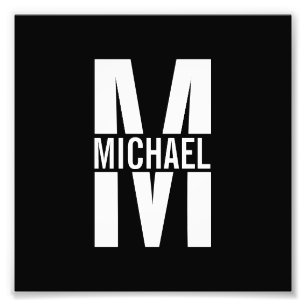 Personalised Monogram and Name Photo Print