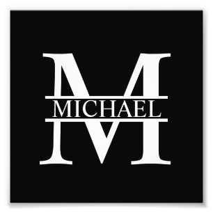 Personalised Monogram and Name Photo Print