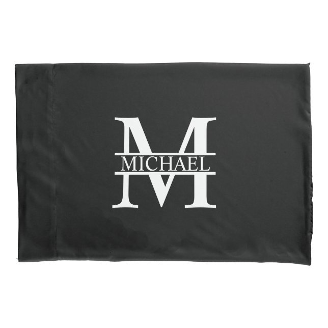 Personalised Monogram and Name Pillowcase (Front)