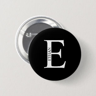 Personalised Monogram and Name Pinback Button