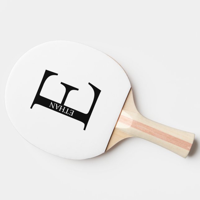 Personalised Monogram and Name Ping Pong Paddle (Side)
