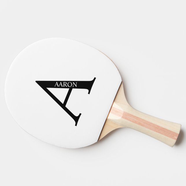 Personalised Monogram and Name Ping Pong Paddle (Side)