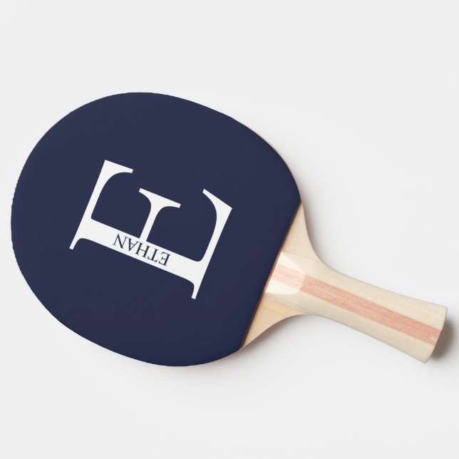 Personalised Monogram and Name Ping Pong Paddle (Side)
