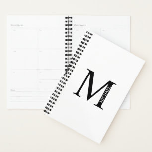 Personalised Monogram and Name Planner
