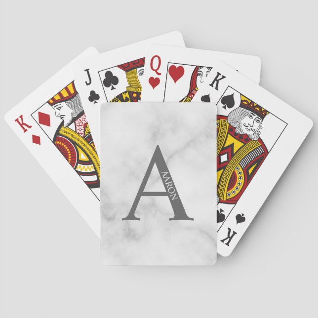 Personalised Monogram and Name Playing Cards (Back)