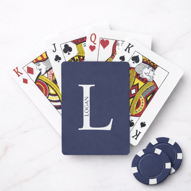 Personalised Monogram and Name Playing Cards (Creator Uploaded)