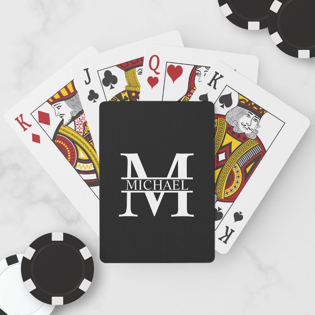 Personalised Monogram and Name Playing Cards (Creator Uploaded)