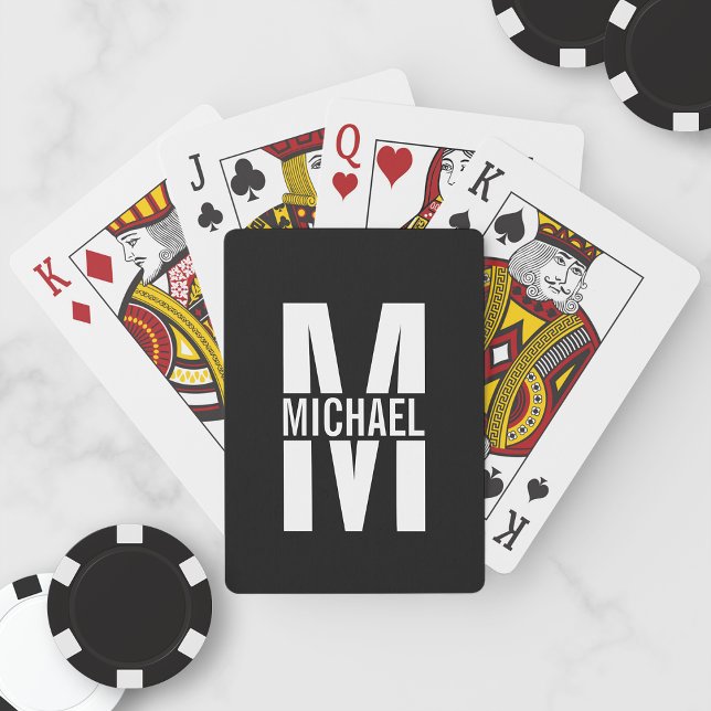 Personalised Monogram and Name Playing Cards (Creator Uploaded)
