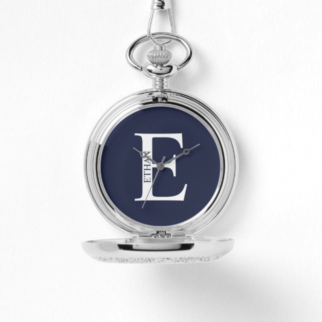 Personalised Monogram and Name Pocket Watch (Front)