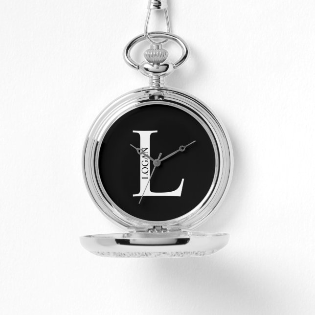 Personalised Monogram and Name Pocket Watch (Front)