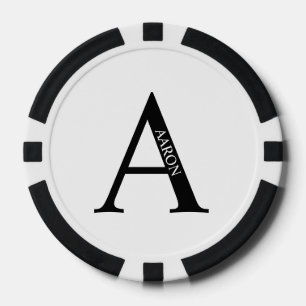 Personalised Monogram and Name Poker Chips