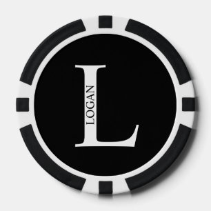 Personalised Monogram and Name Poker Chips