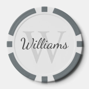 Personalised Monogram and Name Poker Chips