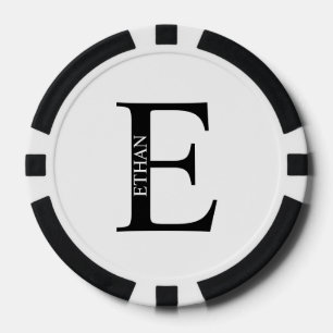 Personalised Monogram and Name Poker Chips