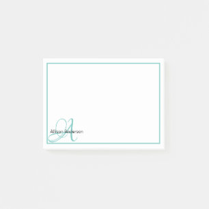 Personalised Monogram and name Post-it Notes