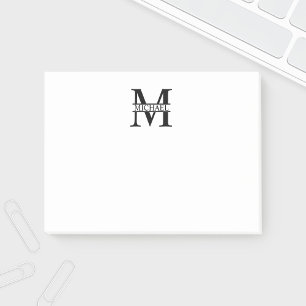 Personalised Monogram and Name Post-it Notes