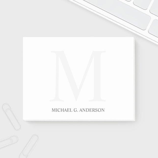 Personalised Monogram and Name Post-it Notes (Creator Uploaded)