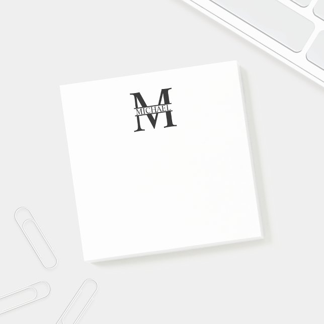 Personalised Monogram and Name Post-it Notes (Creator Uploaded)