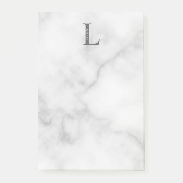 Personalised Monogram and Name Post-it Notes (Front)