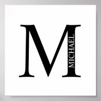 Personalised Monogram and Name Poster