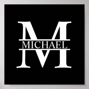 Personalised Monogram and Name Poster