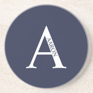 Personalised Monogram and Name Sandstone Coaster