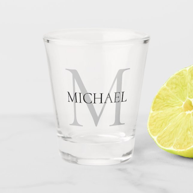 Personalised Monogram and Name Shot Glass (Front)