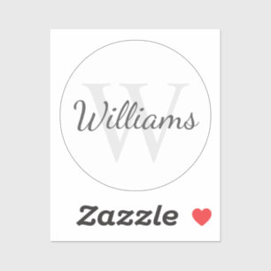 Personalised Monogram and Name Sticker