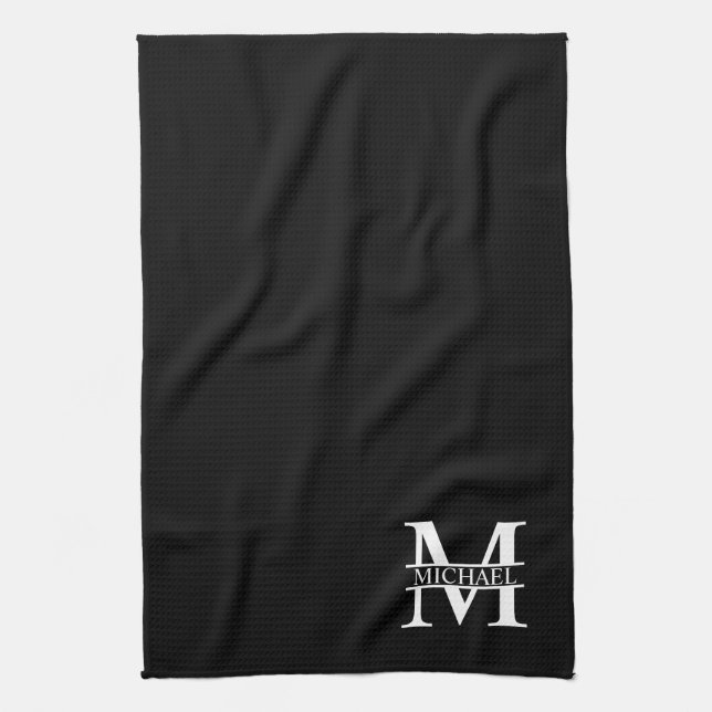 Personalised Monogram and Name Tea Towel (Vertical)