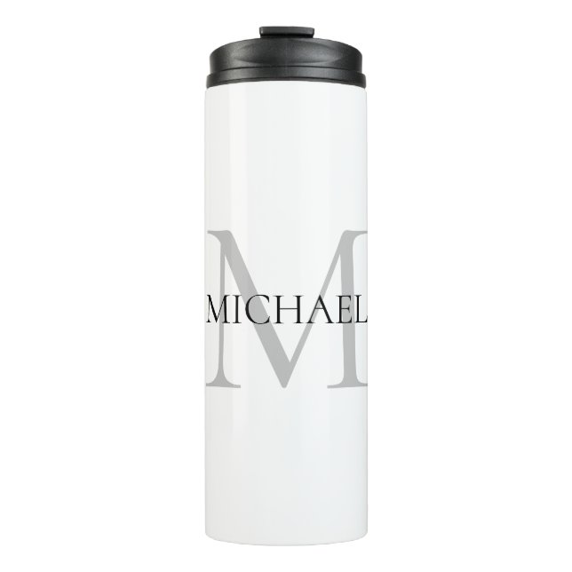 Personalised Monogram and Name Thermal Tumbler (Front)