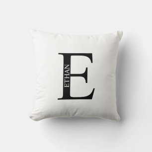 Personalised Monogram and Name Throw Pillow