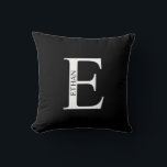 Personalised Monogram and Name Throw Pillow<br><div class="desc">Personalised Monogram and Name Gift
features personalised monogram and name in classic serif font style.

Perfect as home decors,  housewarming gifts,  holiday gifts for family,  newlyweds and more.</div>